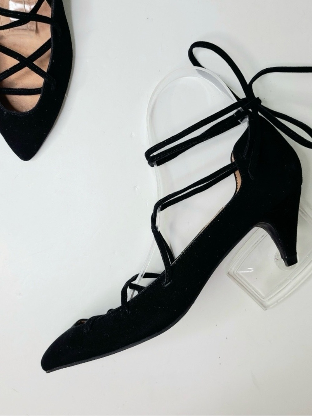 Jeffrey Campbell Ibiza Last Handmade Strappy Kitten Heel Black Suede Shoes - Picture 3 of 7